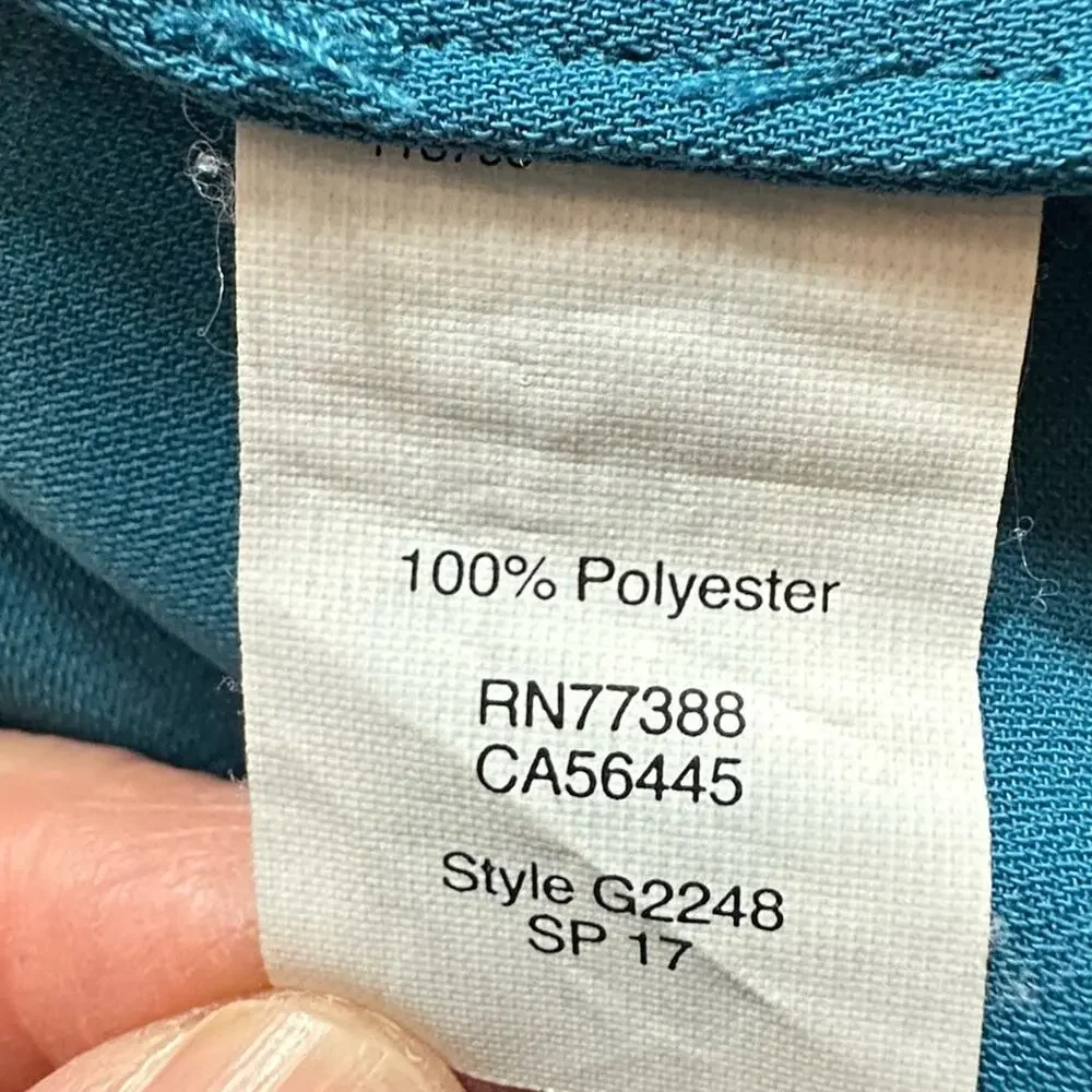 J. Crew Dark Teal Sleeveless Button Front Top Blouse Size 8 G2248 Summer 2017